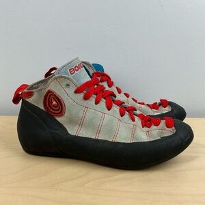 Vintage Boreal Fusion Rock Climbing Shoes Size 6.5 / UK5.5 Gray Leather Lace Up